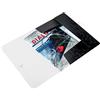 Leitz WOW Cartella a 3 Lembi, Formato A4, Capacità 150 Fogli, Chiusura a Elastico, Plastica Flessibile, Nero, 45990195