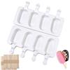 Sinnsally Stampi Ghiaccioli Silicone Stampi per Gelato,Stampi Gelato Stecco,Formine Ghiaccioli Riutilizzabili,Stampi per Ghiaccioli con 100 Bastoncini,Ghiaccioli Stampo Ghiaccioli per Bambini Adulti