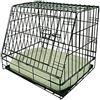 Ellie-Bo Gabbia inclinata per Cani, Pieghevole, con Vassoio in Metallo Non masticabile e Parte Anteriore inclinata, per Auto, Piccola, 61 cm, Nero