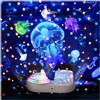 Silvotek Proiettore Stelle Soffitto - Doppia Lampada Bambini Proiettore Cielo Stellato con Cavo USB, Rotazione di 360 Gradi Luce Notturna Bambini Stelle Lampada Proiettore Bambini