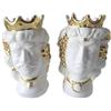 Generic Teste Moro Siciliane - Coppia Teste di Moro - Bianche - 13 cm - Bomboniere Siciliane - Le Ceramiche Del Re
