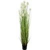 Flair Flower Protea Vaso, puntaspilli cespuglio Riva Piuma, Fiori di Seta, Artificiale, Verde, Erba solitaria, pianta Decorativa, Bianco, 120 cm