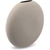 Cooee Design Vaso Pastille in ceramica color sabbia fatto a mano, diametro: 20 cm, altezza: 19 cm, HI-028-25-SA