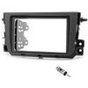 Sound-way Kit Montaggio Autoradio, Mascherina 2 DIN con Staffe di Montaggio, Adattatore Antenna, compatibile con SMART ForTwo 2010-2017