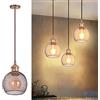 TWSXTE E27 Lampada a sospensione vintage, plafoniera industriale retrò, lampadario a gabbia in stile vintage, illuminazione interna, decorazione corda regolabile
