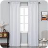 GIRASOLE HOME Coppia Tende Capri Semi Oscuranti Termiche Morbide Motivo Intreccio Argentato 2 Pannelli con Tasca (Bianco Ghiaccio, 70x240cm)