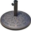 Outsunny Base per Ombrellone in Resina 12kg, Design Elegante, Adatta per Pali da 38-48mm, Colore Bronzo, Φ48.5x34cm|Aosom