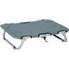 PawHut Lettino per Cani Pieghevole in Acciaio e Oxford, Cuccia Brandina per Cani da Interni ed Esterni, 59x46x15cm, Grigio|Aosom