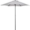 Outsunny Outusnny Ombrellone da Giardino con Palo Centrale in Alluminio, Φ196cm, Grigio Chiaro|Aosom