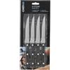 Chef Aid - Set di 4 coltelli da Bistecca in Acciaio Inox, Colore Manico: Nero