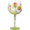 NymphFable Calici da Vino Dipinto a Mano Farfalla Giardino Bicchiere Vino 20oz Regalo di Natale Per Amico