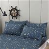 Chickwin Set di 2 Federe Cuscino Letto 50x75cm, 100% Microfibra Morbida Federa Cuscino Blu Stella Luna Galassia Federe Con Chiusura a Busta, Federe In Microfibra