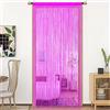 HSYLYM String Tenda per porte Decorazioni per finestre Divisorio Decorazioni per stanze Tenda singola per finestra 90x200cm Rose
