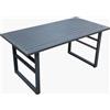 Amicasa Tavolo da Giardino Rettangolare 140x71x68h cm in Alluminio colore Grigio - Loren