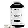 HIVITAL foods Vitamina C 1000 mg. 240 compresse per 8 mesi di trattamento. | Vitamina C pura composta al 97% da Acido Ascorbico. Adatto ai vegani. Prodotto in Europa da HIVITAL