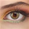 GLAMLENS Lenti a contatto colorate verdi Rose Green - mensili - con porta lenti a contatto - verde naturali in silicone idrogel - 2 pezzi - DIA 14.0 - senza correzione 0.00 diottrie lente a contatto