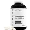 HIVITAL foods Magnesio puro 200 mg da Citrato di Magnesio. 240 compresse vegane.