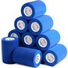 Inksafe - Bende coesive autoadesive blu, 7,5 cm x 4,5 m, confezione da 12 pezzi