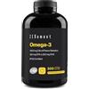 Zenement Omega-3 IFOS - 2000 mg (700 mg EPA + 500 mg DHA), Vitamina E - 200 Capsule | Olio di Pesce Selvaggio - EPA & DHA contribuiscono alla normale funzione cardiaca - Metalli Testati - 2 al Giorno