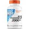 Doctor's Best, Vitamina D3, 2.000IU, Deposito di 2 Giorni, 180 Capsule, Testato in Laboratorio, Senza Glutine, Senza Soia