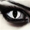 DESIGNLENSES, Lenti a contatto colorate bianche, occhi di gatto per costume di Halloween, senza gradazione, 1 paio (2 pezzi), lentes cosmetiche colore + custodia per lenti White Cateye