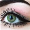 GLAMLENS Lenti a contatto colorate verdi Green - mensili - con porta lenti a contatto - verde naturali in silicone idrogel - 2 pezzi - DIA 14.0 - senza correzione 0.00 diottrie lente a contatto