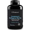 Zenement Collagene Marino con Acido Ialuronico, con Coenzima Q10, Vitamina C, E e Zinco,180 Capsule Collagene, Puro Collagene Idrolizzato Naticol di Tipo 1,Collagene in Polvere Senza Glutine Scorta per 3 Mesi