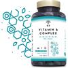 N2 Natural Nutrition Vitamina B Complex. Vitamina B12, Inositolo, B9 (acido folico), B7 (Biotina), B6, B3, B2, B1. Acido pantotenico. Integratore difese immunitarie. 150 Capsule. CE. Vegano. N2 Natural Nutrition