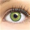 GLAMLENS Lenti a contatto colorate verdi Florence Green - mensili - con porta lenti a contatto - verde naturali in silicone idrogel - 2 pezzi - DIA 14.5 - senza correzione 0.00 diottrie