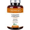 NUTRALIE Curcuma e Piperina Plus 1420mg - Pepe Nero + Curcumina + Zenzero - Antinfiammatorio Naturale BIO - Integratore Turmeric Antiossidante Naturale - 120 Curcuma Capsule Vegane - Nutralie