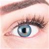 GLAMLENS Lenti a contatto colorate Blue azzurre mensili con porta lenti a contatto -blu naturali in silicone idrogel - 1 coppia (2 pezzi) - DIA 14.0 - senza correzione 0.00 diottrie lente a contatto