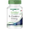 Fairvital | L-Ornitina 500 mg - 1 mese - VEGAN - dose elevata - 120 capsule - amino - 120 capsule
