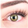 GLAMLENS Lenti a contatto colorate verdi Mirel Green - mensili - con porta lenti a contatto - verde naturali in silicone idrogel - 2 pezzi - DIA 14.0 - senza correzione 0.00 diottrie lente a contatto