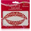 6E Lip Tattoo Red Heart 2 x Pack of 2