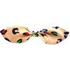 Johnny Loves Rosie - Fermaglio per capelli a forma di fiocco, con anima metallica, stampa animalier, colore pesca