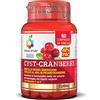 Colours of Life Cyst Cranberry - Integratore di Frutti di Mirtillo Rosso - per la Funzionalità delle Vie Urinarie e il Drenaggio dei Liquidi - Senza Glutine e Vegano, 60 Compresse