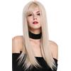 WIG ME UP - DM-03-85/88 Parrucca donna Lunga Liscia Riga Biondo chiaro Biondo molto chiaro