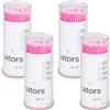 G2PLUS 400PCS Microbrush Micro Applicatori Ciglia Microbrush per Laminazione Ciglia Micro Applicatori per Ciglia Estensioni（Rosa）