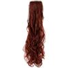 WIG ME UP - Toupet CODA Rosso Ondulati 63 cm Graffette e Fettuccia Extension YZF-1094HT-35
