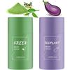 FOCUSUN Green Tea Purifying Clay Stick Mask,Green Tea Cleansing Mask,maschera peel-off per punti neri Maschera, Regola l'equilibrio tra acqua e olio, maschera all'argilla spalmabile detergente profonda