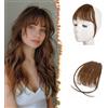 BARSDAR Frangia Clip Capelli Veri, 100% Naturali Frangetta Air Bangs French Bangs Frangia Extension Clip Capelli Veri Cura Capelli Donna lavabile/tingibile