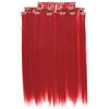 Prettyland statico-libero lunga 7 pezzi Clip-in Extension 50cm pezzo capelli lisci set di dei capelli Rosso R02