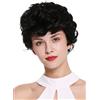 WIG ME UP - DW-2740-1 Parrucca Donna Corta Ricci Riccia Nero