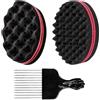 Nsiwem Magic Twist Spugna spugna capelli afro Spazzole per Capelli in Spugna Riccioli Capelli Pennello Spugna Capelli di Torsione Della Spazzola Magico Strumento per Capelli 2 Pezzi con pettine ricci