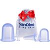 SanDine Silky Skin Set per Coppettazione - Coppetta per Massaggio Anticellulite - Riduttore Doppio Mento - Sistema coppettazione viso - Coppette per massaggio in silicone - Coppettazione per kit di cellulite - Sandine