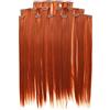 Prettyland statico-libero lunga 7 pezzi Clip-in Extension 50cm pezzo capelli lisci set di dei capelli - rosso rame rosso R01