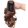 SEGO Coda di Cavallo Extension Coda Clip Capelli Ricci Mossi con Pinza Ponytail Extensions Lunghe Sintetiche Fascia Unica Posticci 30cm 110g [Castano Chiaro]