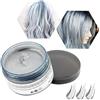 HTRUIYATY Cera per Tintura per Capelli Temporanea, Cera per Capelli Lavabile Formula Botanica, Adatto per la Modellazione di Halloween di Tutti i Giorni e Delle Feste (120g Grigio)
