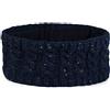 styleBREAKER Fascia capelli donna in maglia a trecce viscosa,Blu scuro