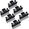 SATINIOR 6 Pezzi Capelli Clip Artiglio di Plastica da Donna Pinze per Capelli Artigli Tornante Forcine (Nero)